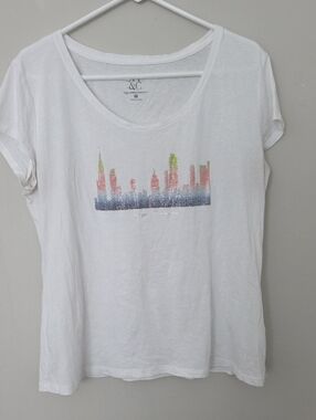 NY&C Rhinestone New York Skyline T Shirt XL